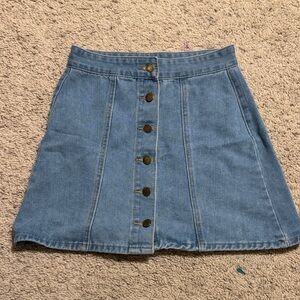 SHEIN Blue Denim Mini Skirt